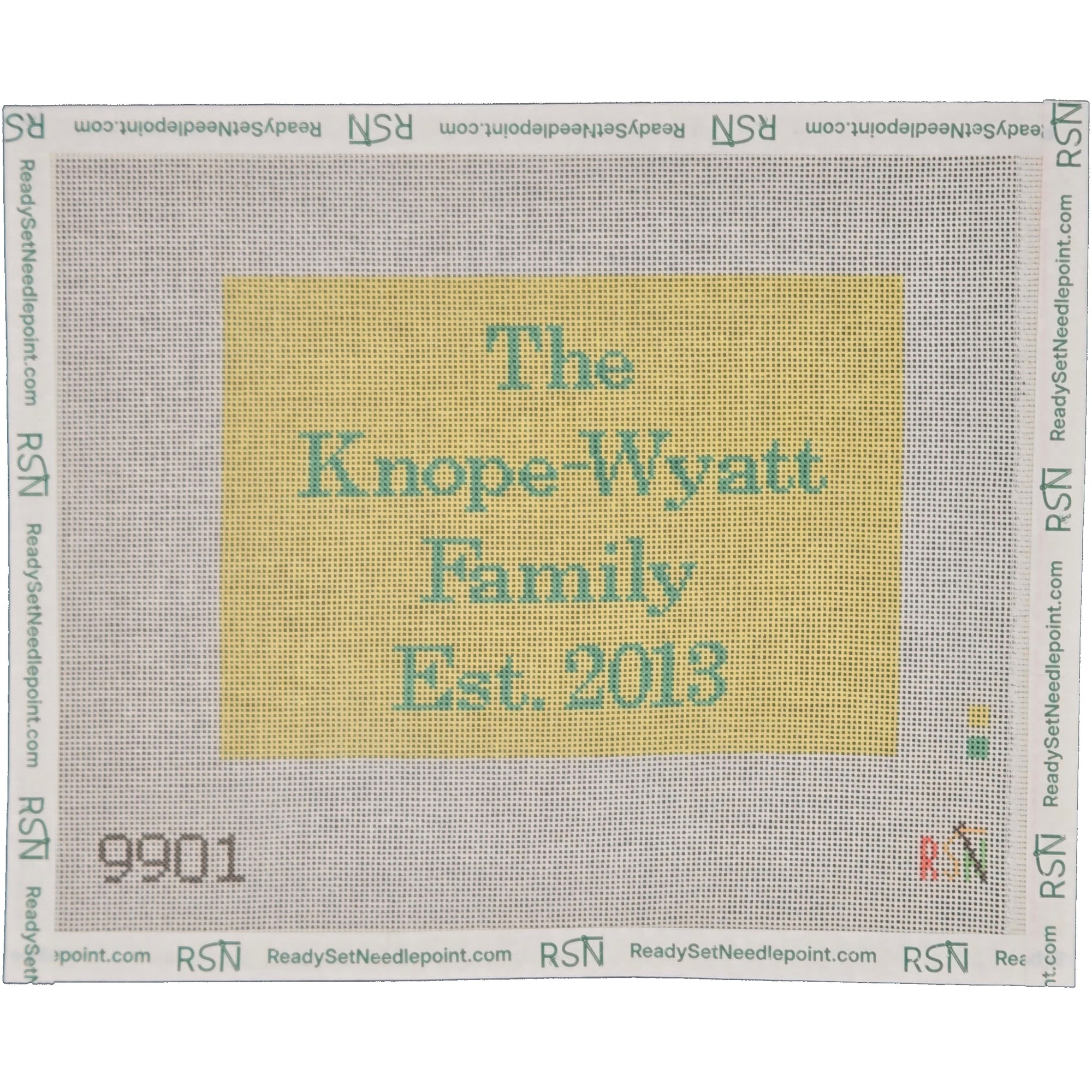Family Established Customizable Needlepoint Canvas Design