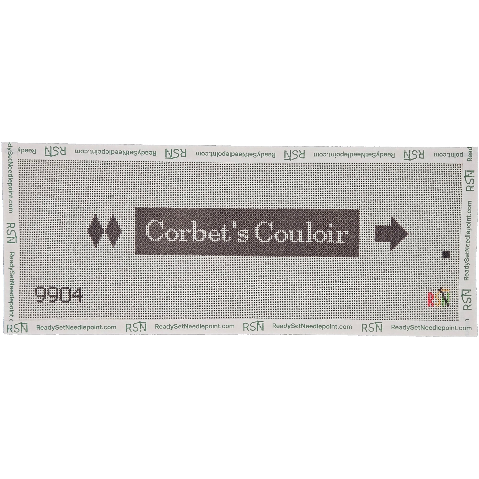 Ski Trail Sign Customizable Needlepoint Canvas Design