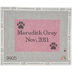 Pet Paws Customizable Needlepoint Canvas Design