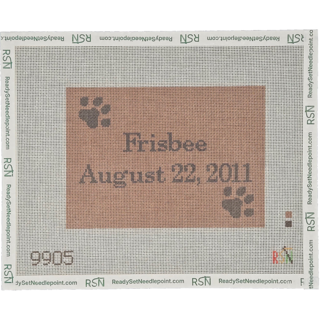 Pet Paws Customizable Needlepoint Canvas Design