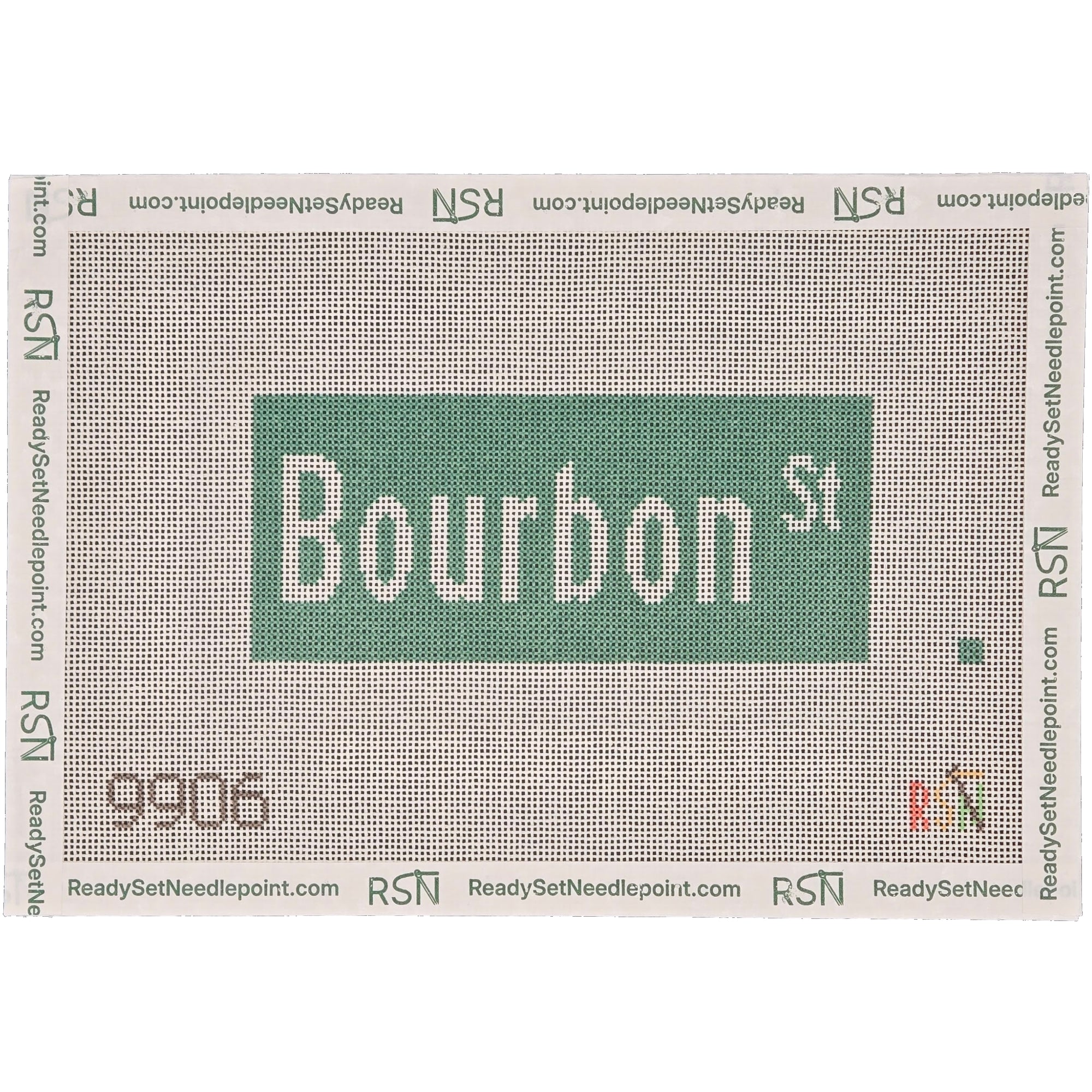 Street Sign Customizable Needlepoint Canvas Design