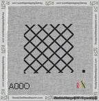 Dimensional Diamonds Black and White Needlepoint Canvas Design
