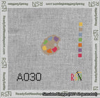 Circle Art Palette Needlepoint Canvas Design