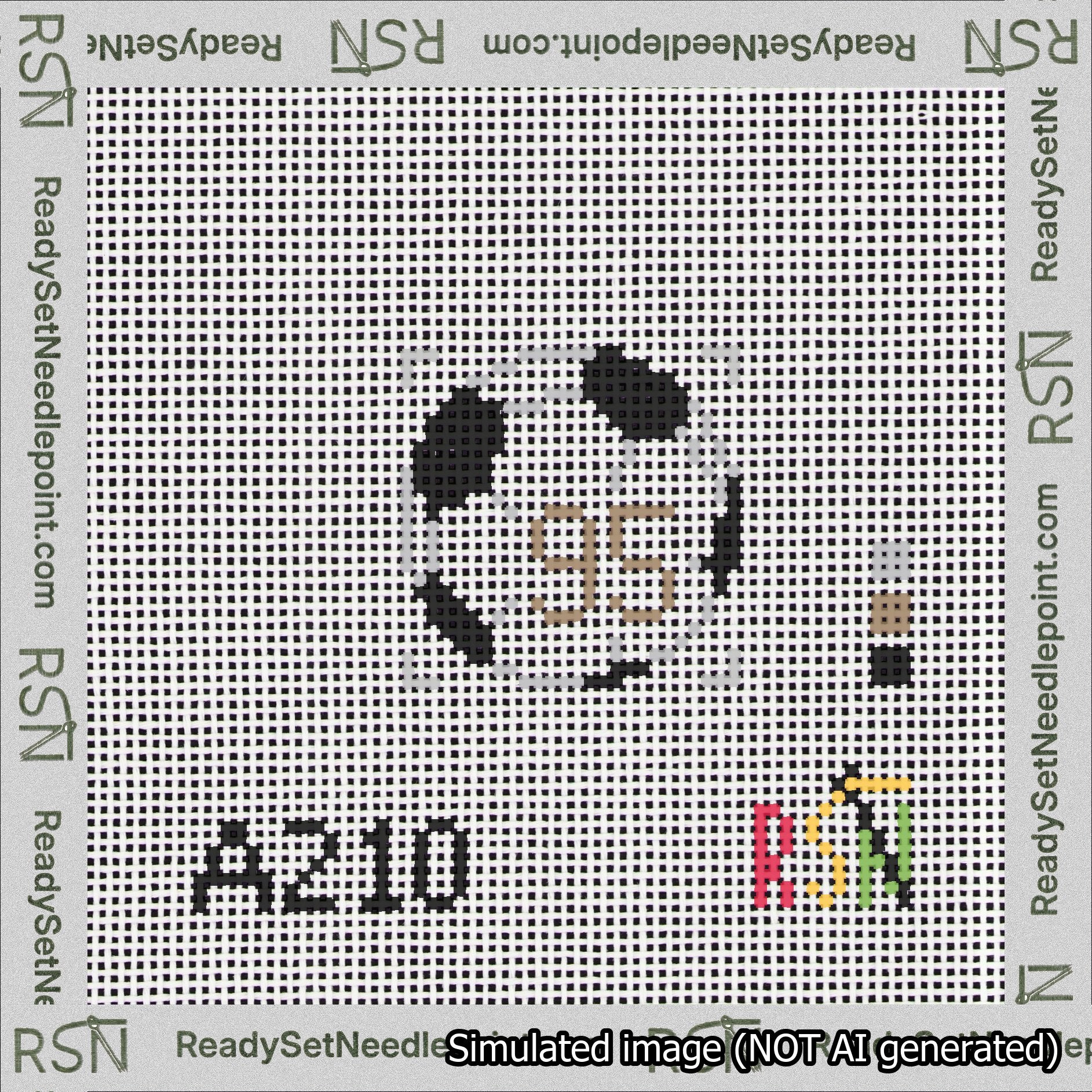 Soccer Ball Bag Charm Brown 50-99 Needlepoint Canvas Design