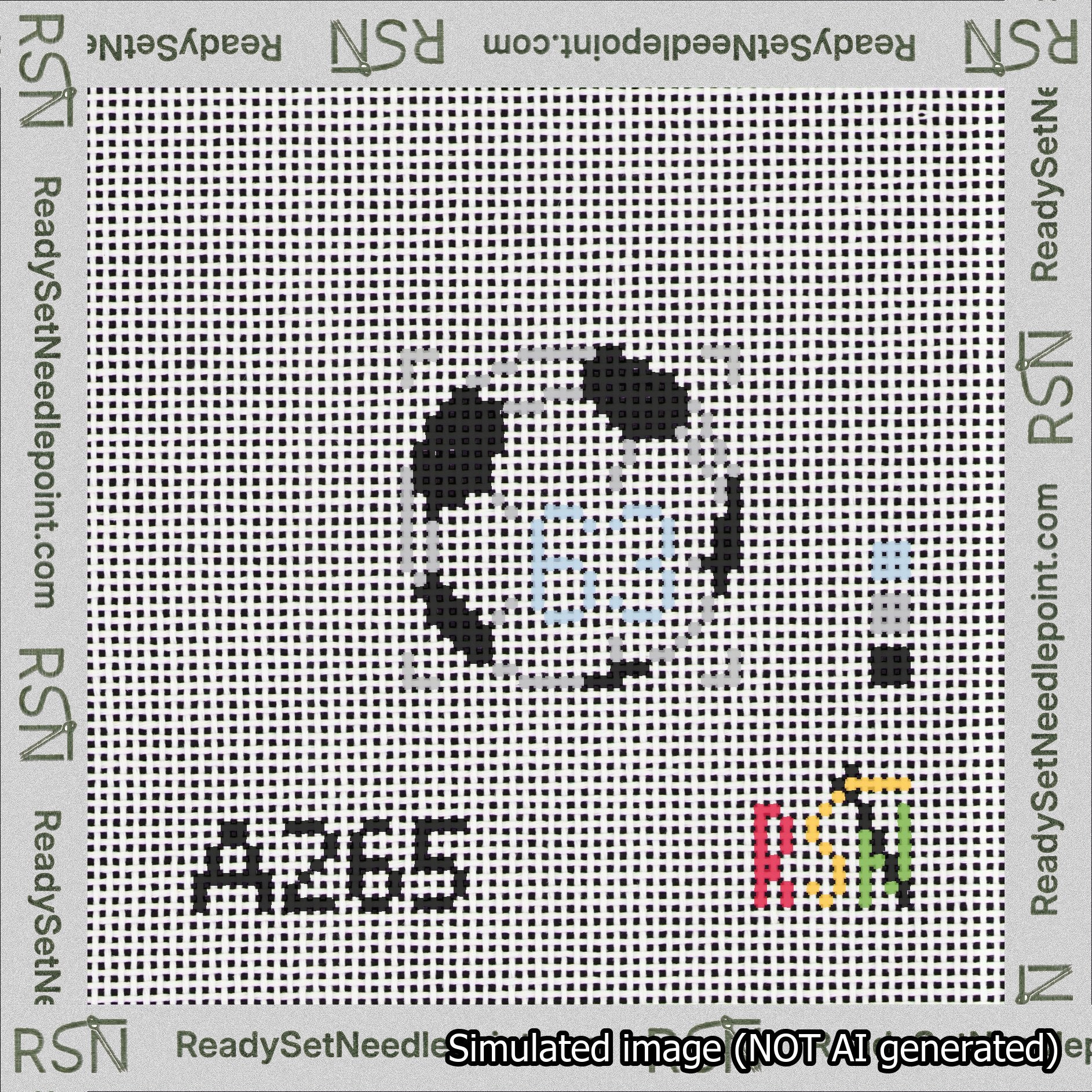 Soccer Ball Bag Charm Light Blue 50-99 Needlepoint Canvas Design