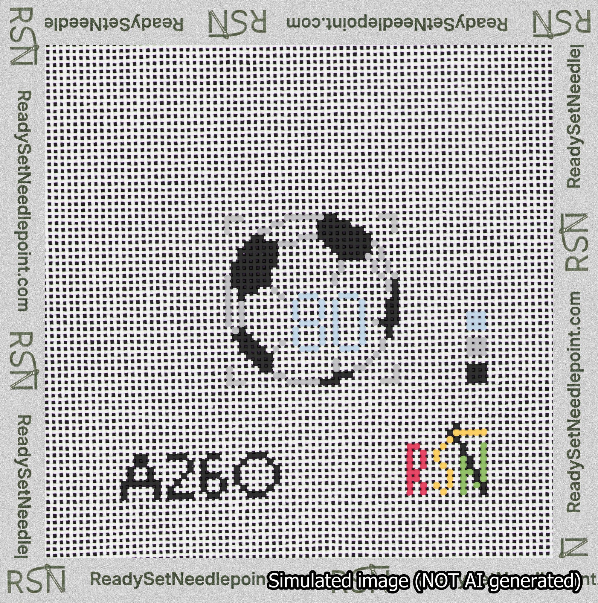 Soccer Ball Bag Charm Light Blue 50-99 Needlepoint Canvas Design