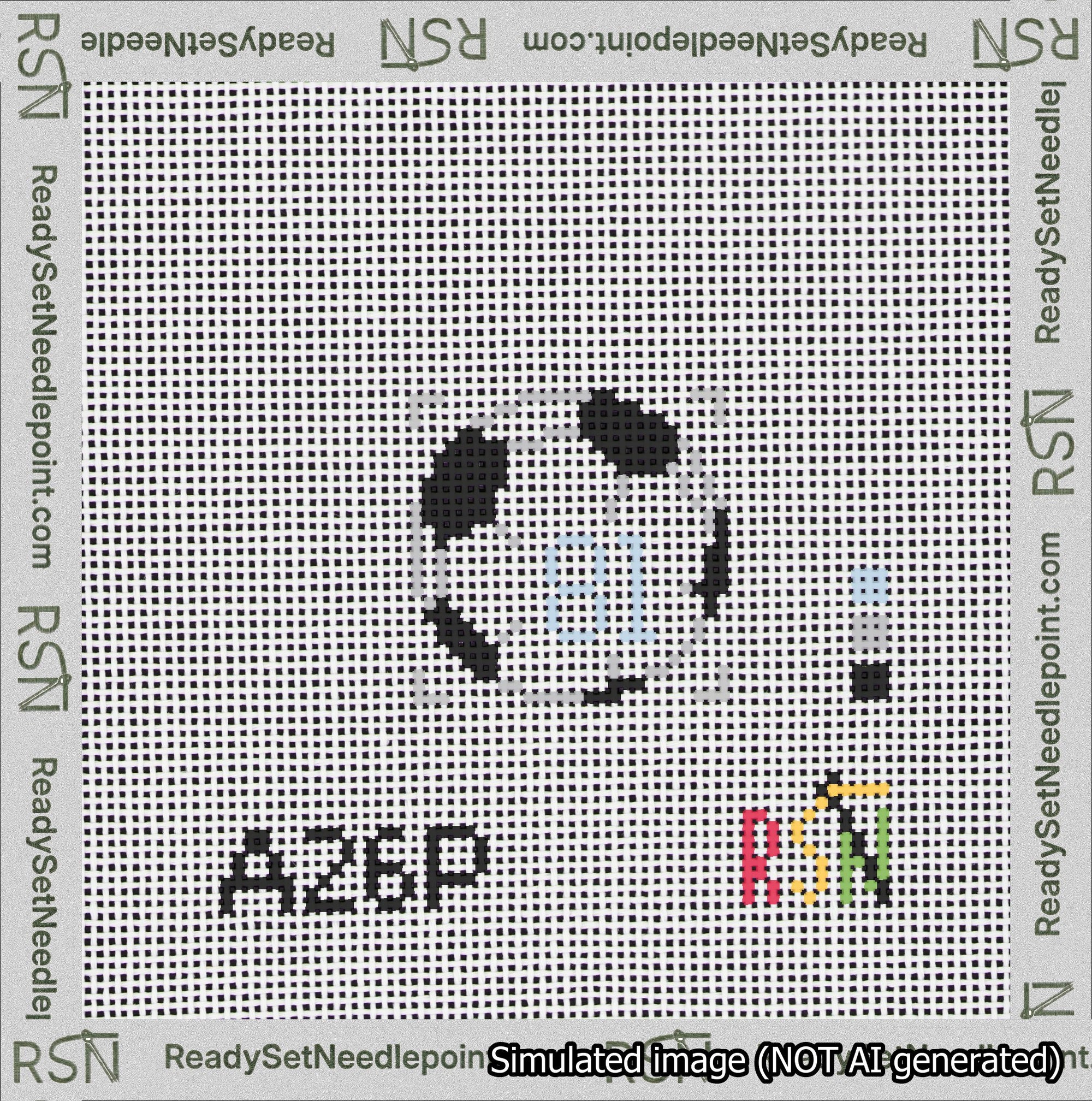 Soccer Ball Bag Charm Light Blue 50-99 Needlepoint Canvas Design