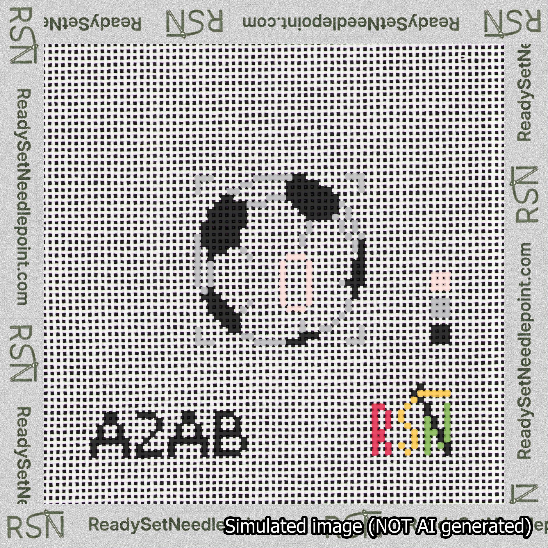 Soccer Ball Bag Charm Pink 0-49 Needlepoint Canvas Design