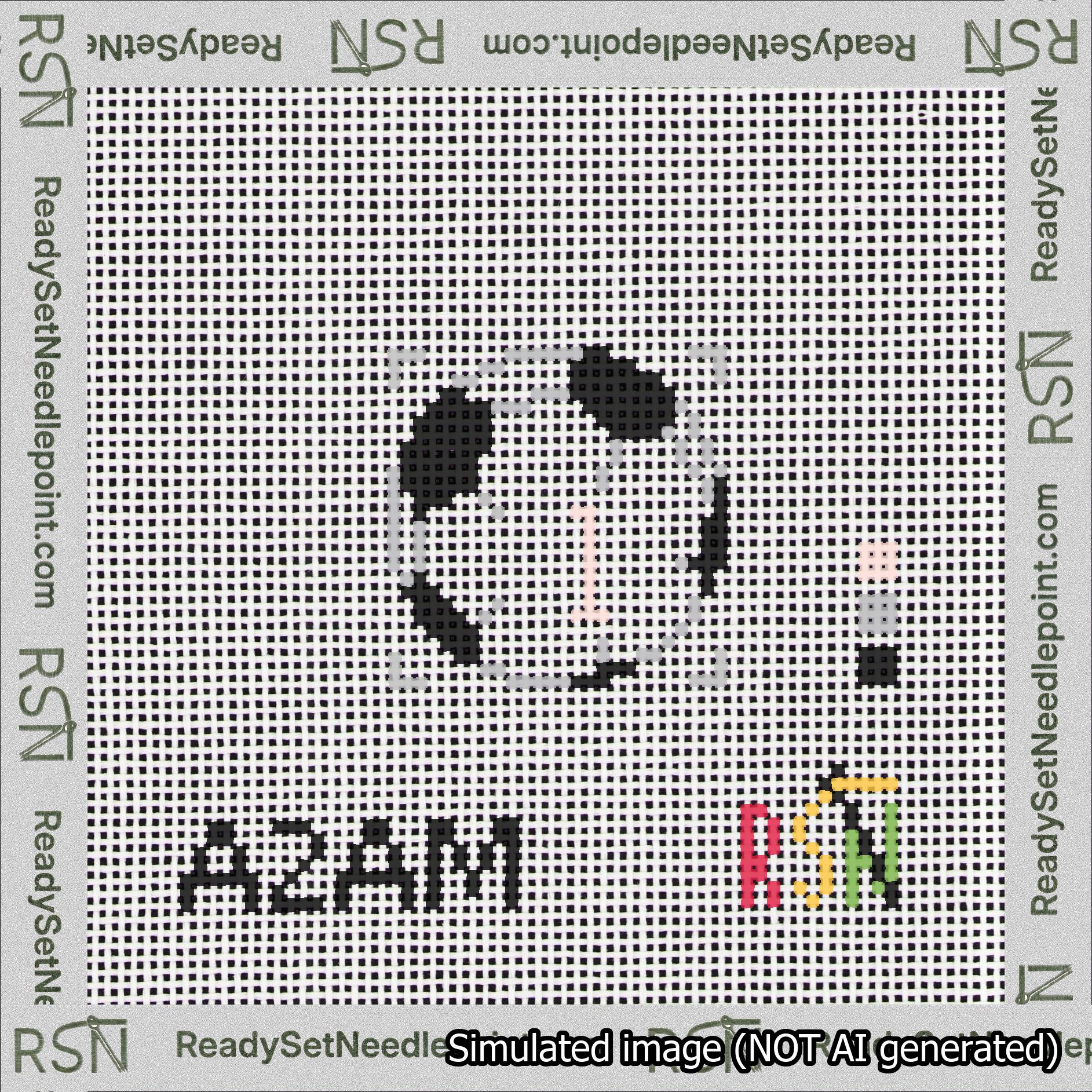 Soccer Ball Bag Charm Pink 0-49 Needlepoint Canvas Design