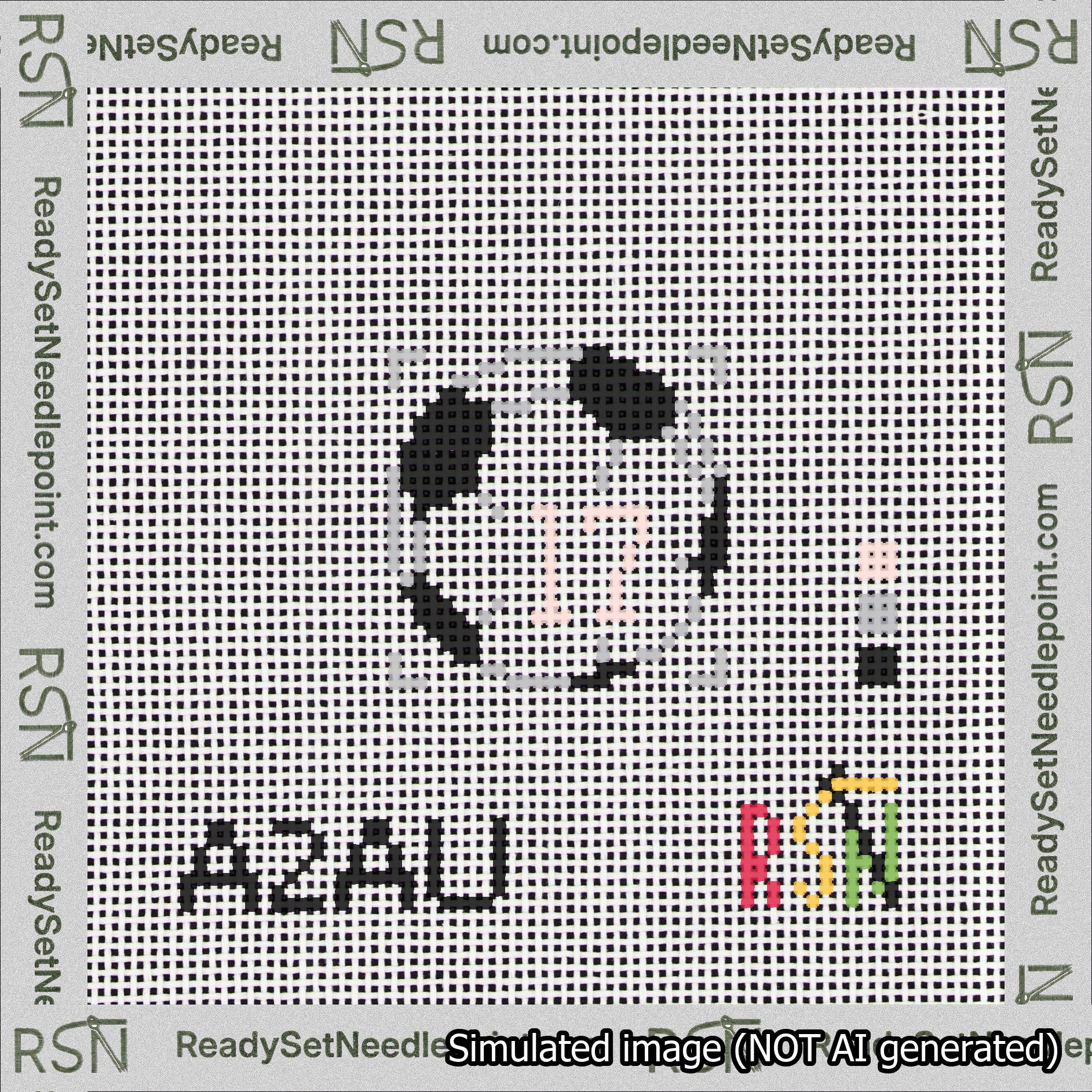 Soccer Ball Bag Charm Pink 0-49 Needlepoint Canvas Design