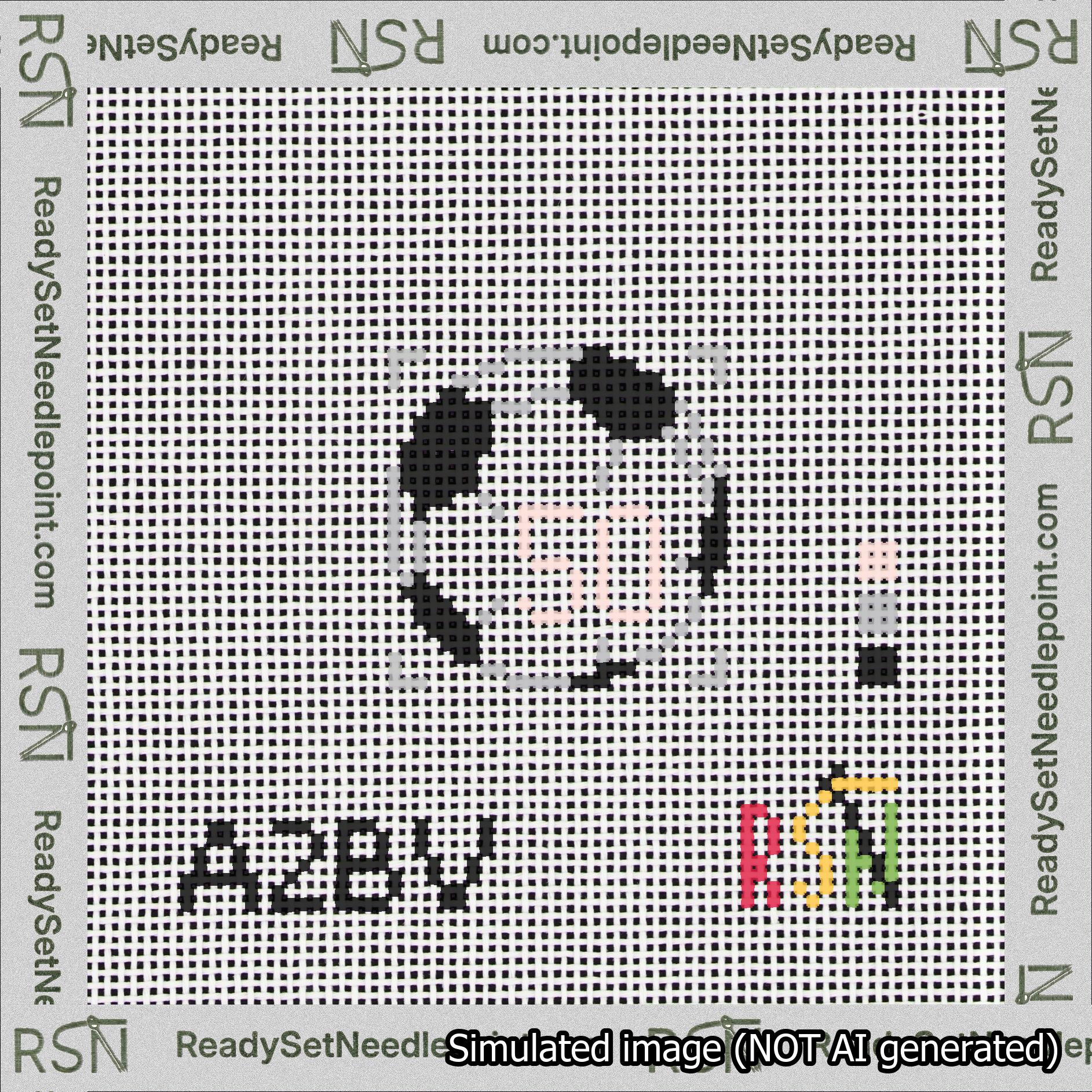 Soccer Ball Bag Charm Pink 50-99 Needlepoint Canvas Design