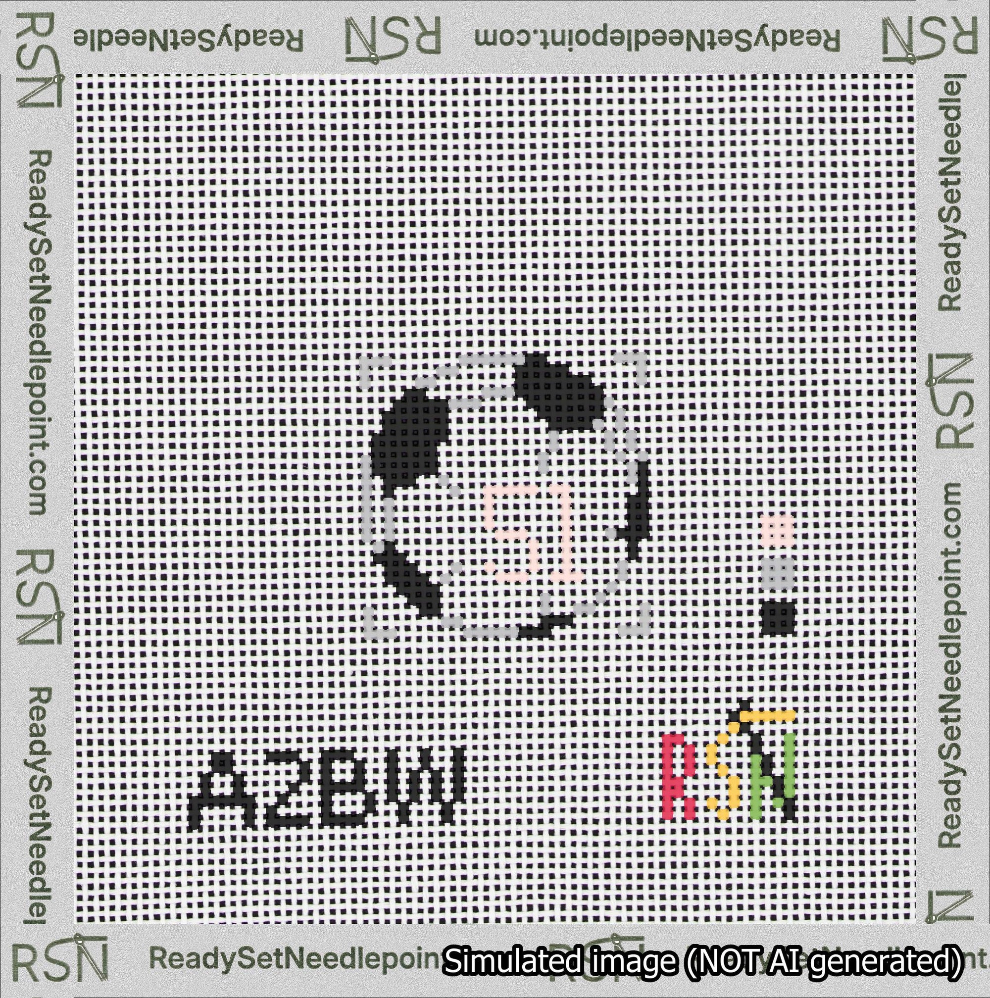 Soccer Ball Bag Charm Pink 50-99 Needlepoint Canvas Design