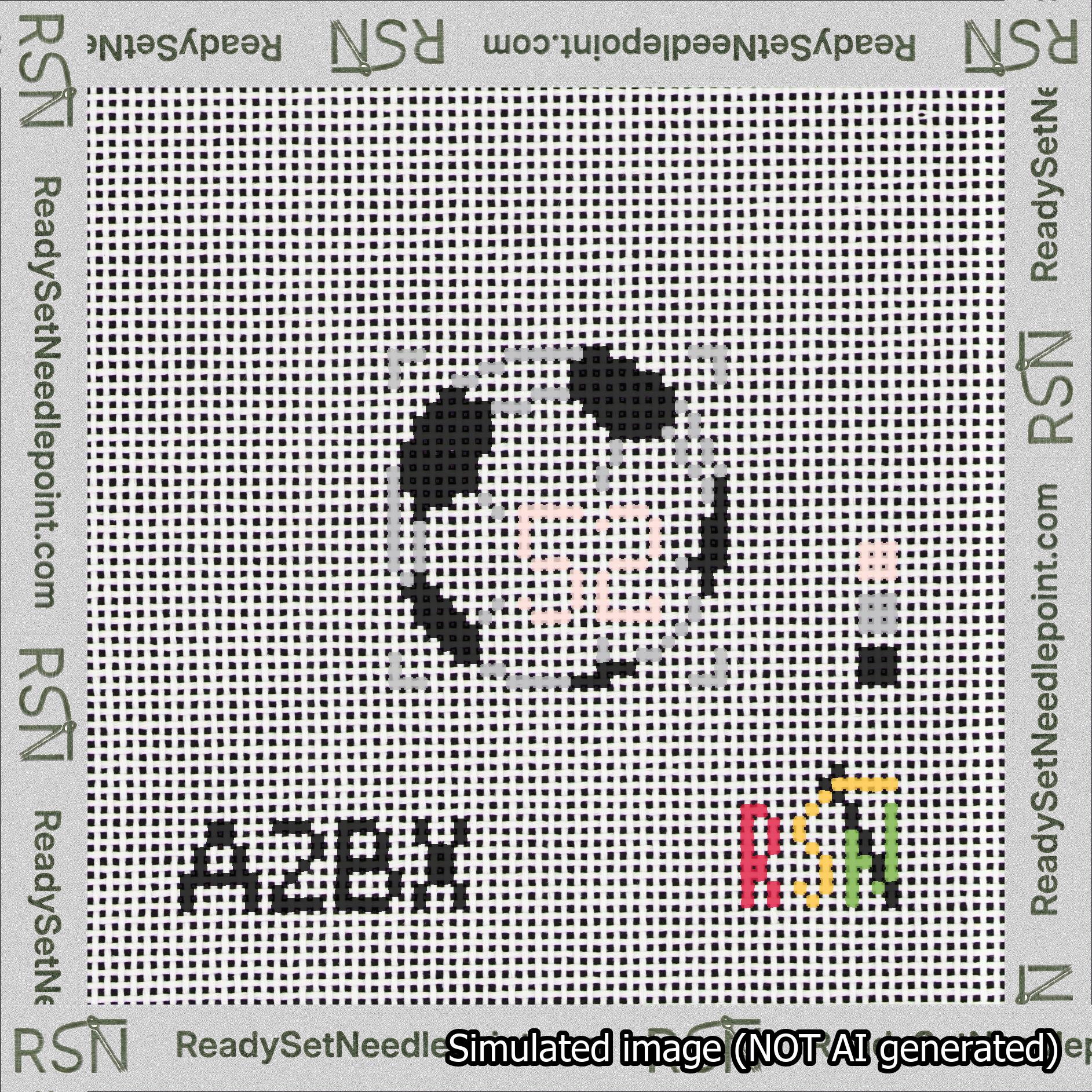 Soccer Ball Bag Charm Pink 50-99 Needlepoint Canvas Design