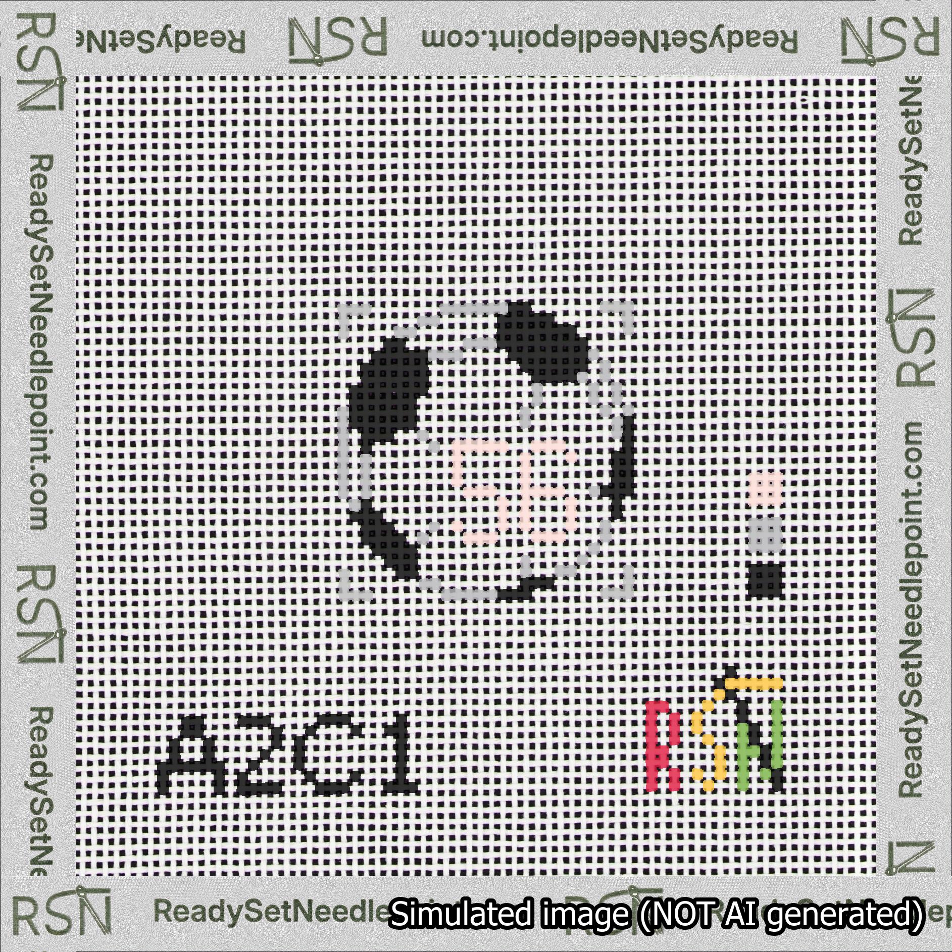 Soccer Ball Bag Charm Pink 50-99 Needlepoint Canvas Design