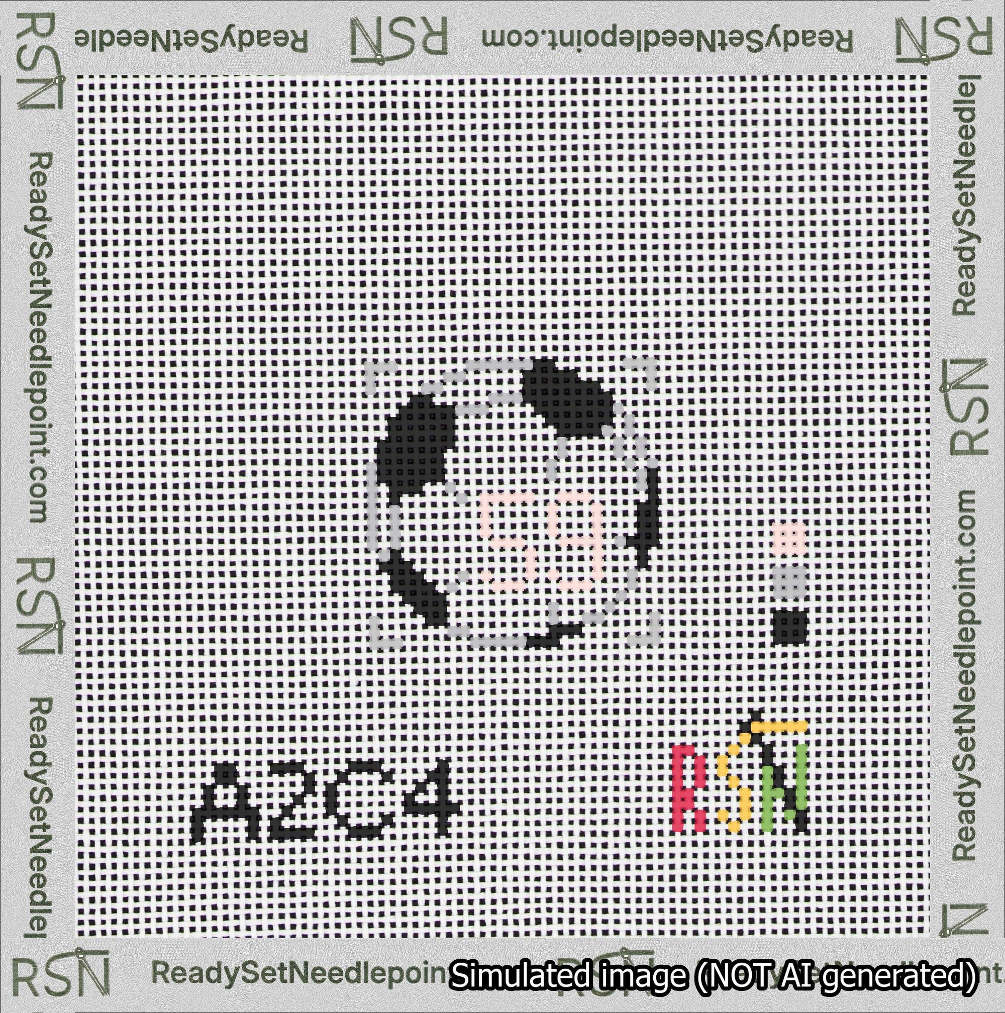 Soccer Ball Bag Charm Pink 50-99 Needlepoint Canvas Design