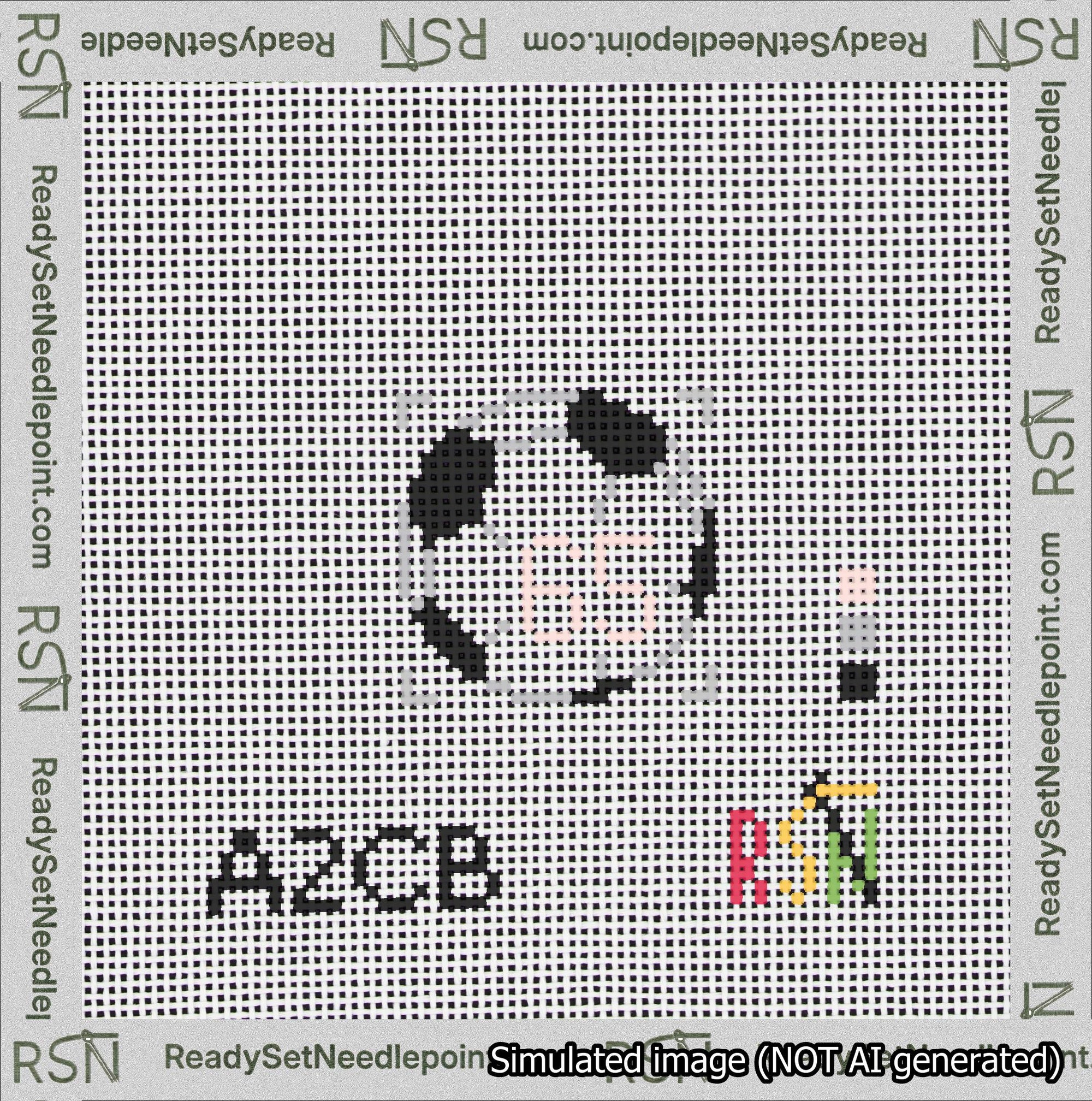 Soccer Ball Bag Charm Pink 50-99 Needlepoint Canvas Design