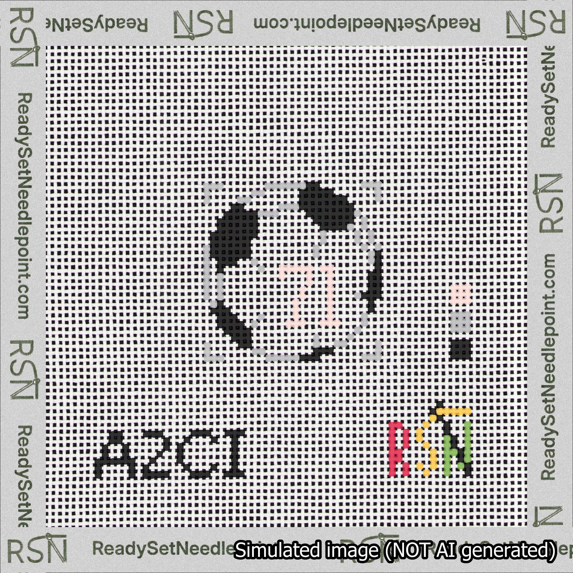 Soccer Ball Bag Charm Pink 50-99 Needlepoint Canvas Design