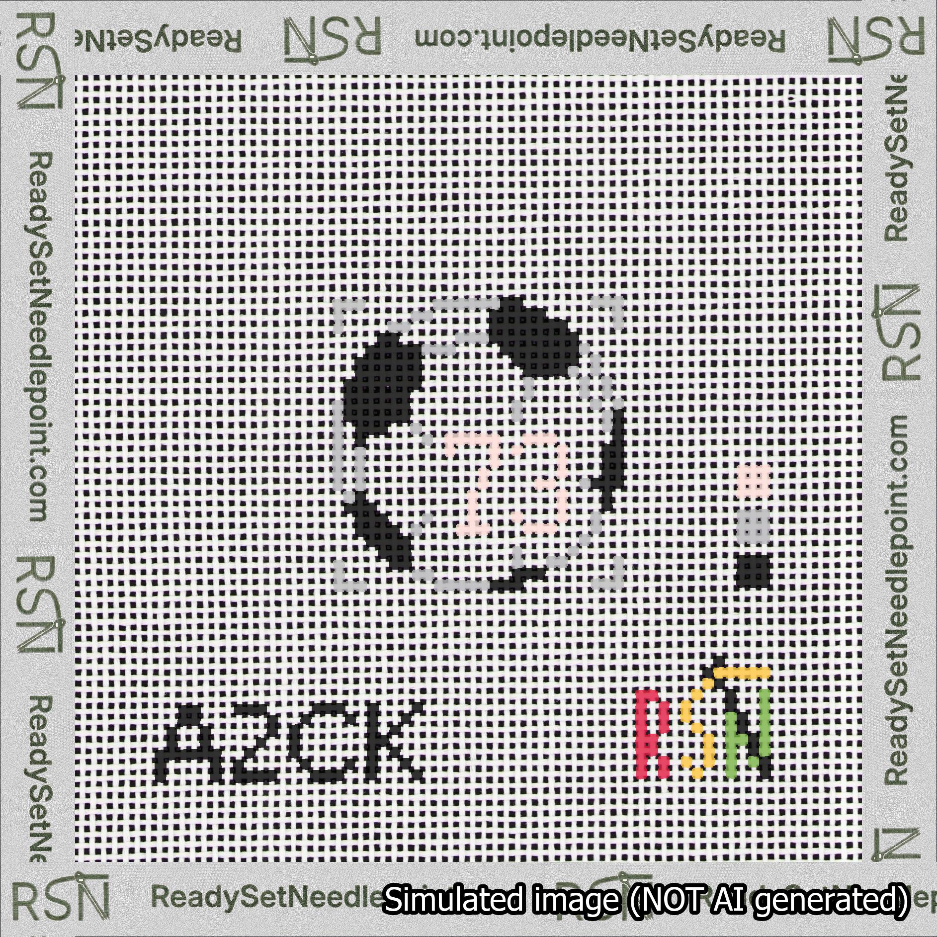 Soccer Ball Bag Charm Pink 50-99 Needlepoint Canvas Design