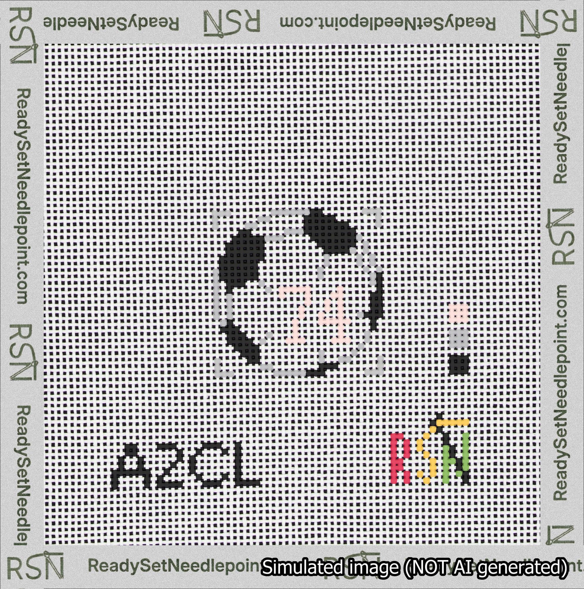 Soccer Ball Bag Charm Pink 50-99 Needlepoint Canvas Design