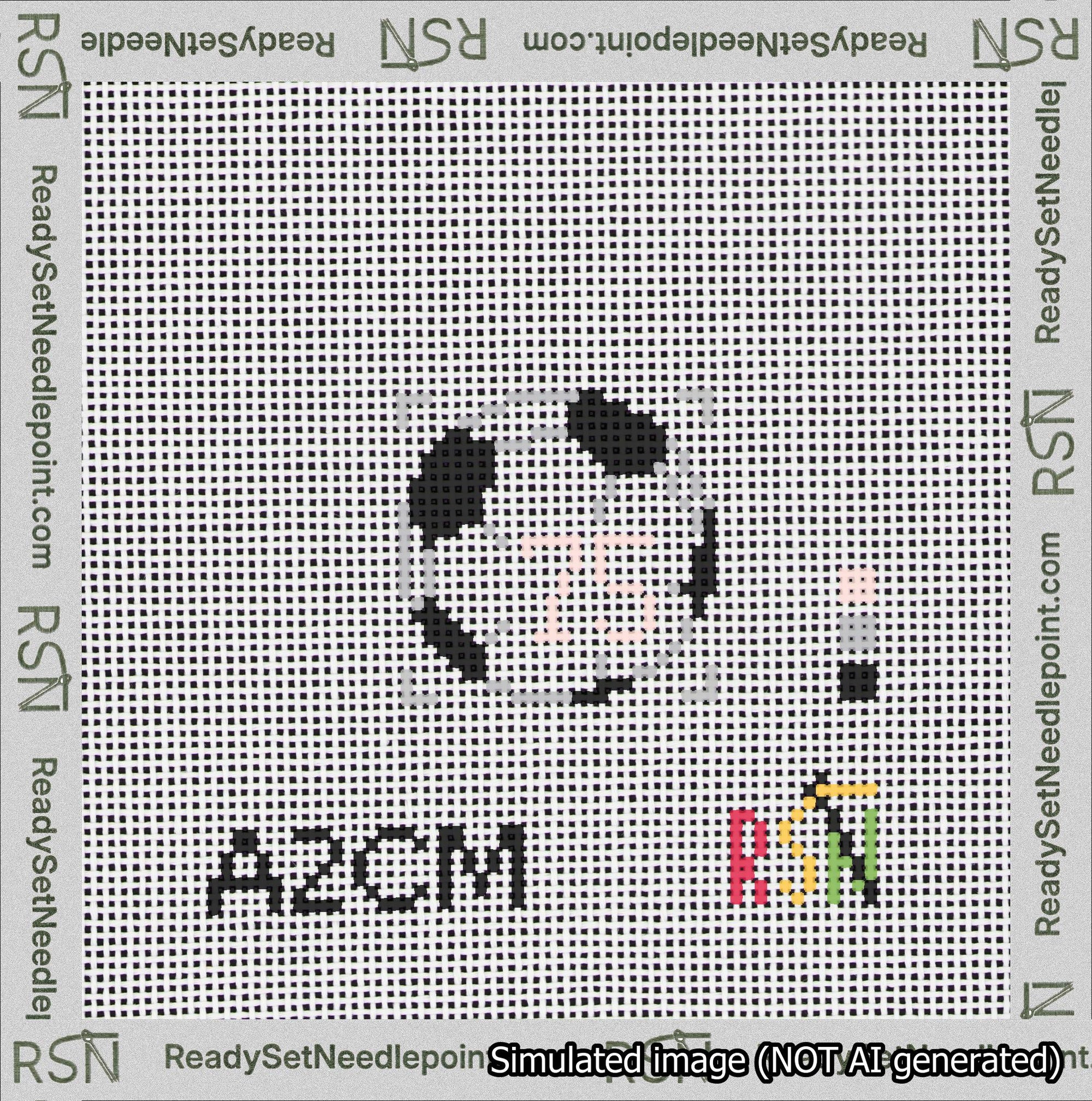 Soccer Ball Bag Charm Pink 50-99 Needlepoint Canvas Design