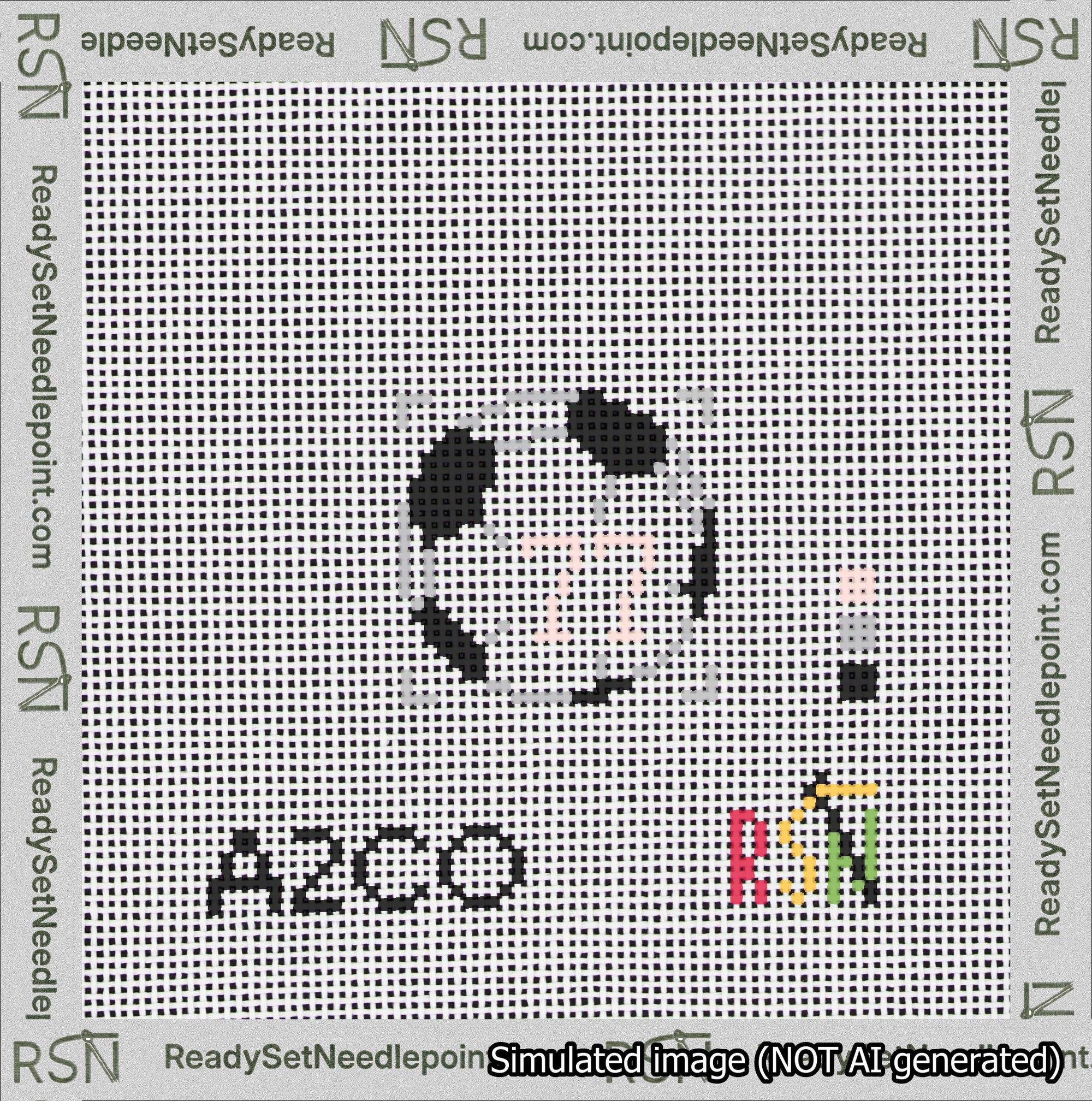 Soccer Ball Bag Charm Pink 50-99 Needlepoint Canvas Design