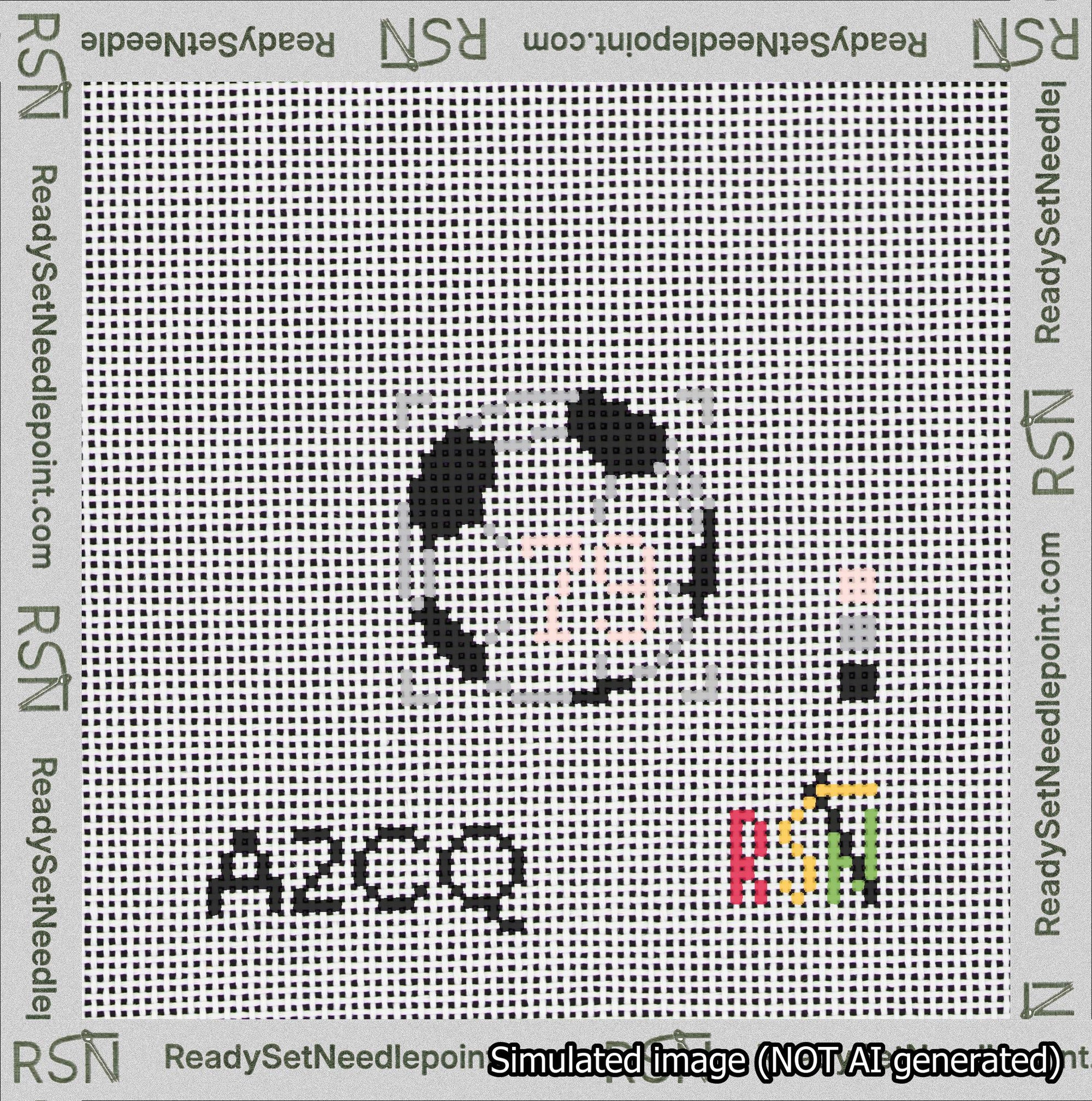 Soccer Ball Bag Charm Pink 50-99 Needlepoint Canvas Design