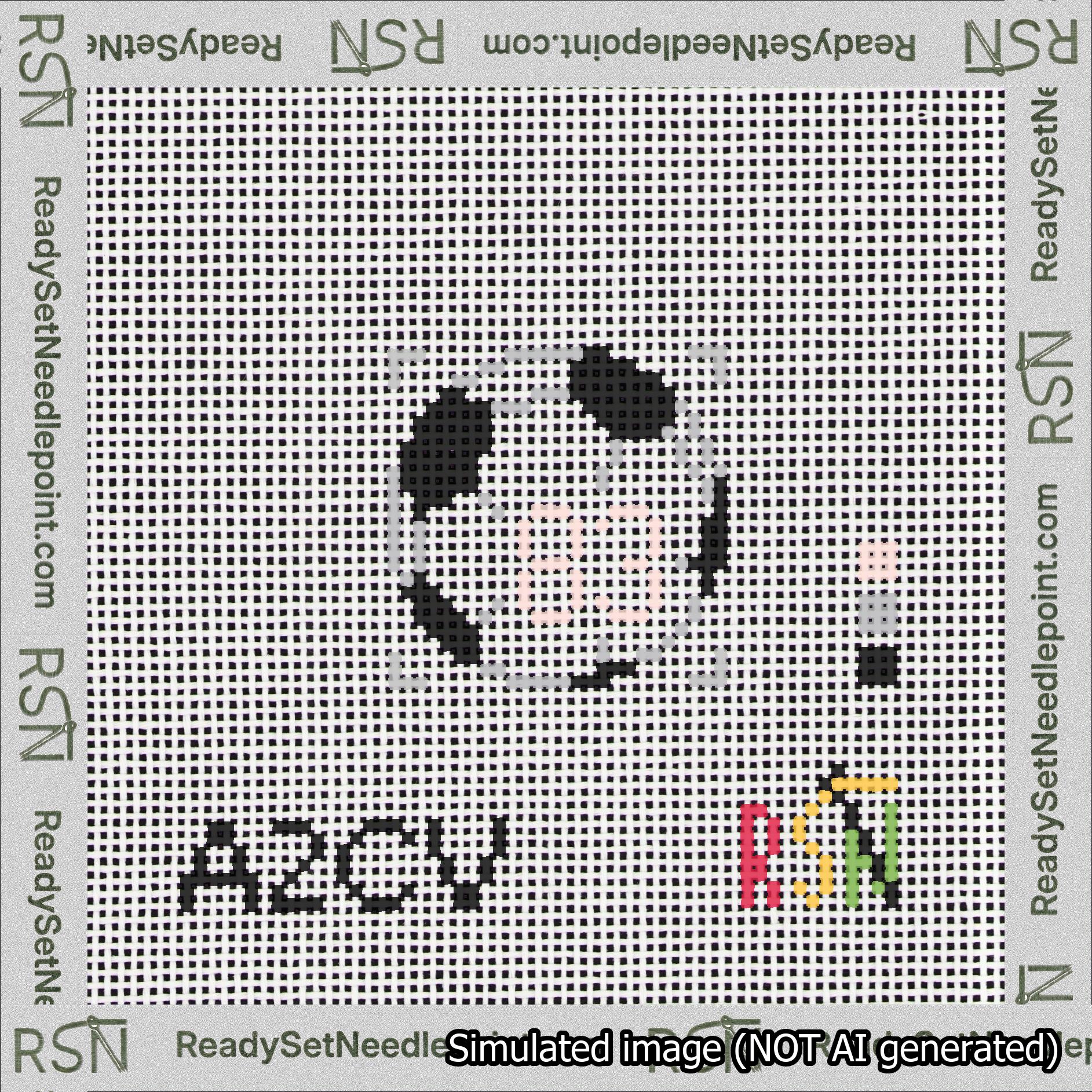 Soccer Ball Bag Charm Pink 50-99 Needlepoint Canvas Design