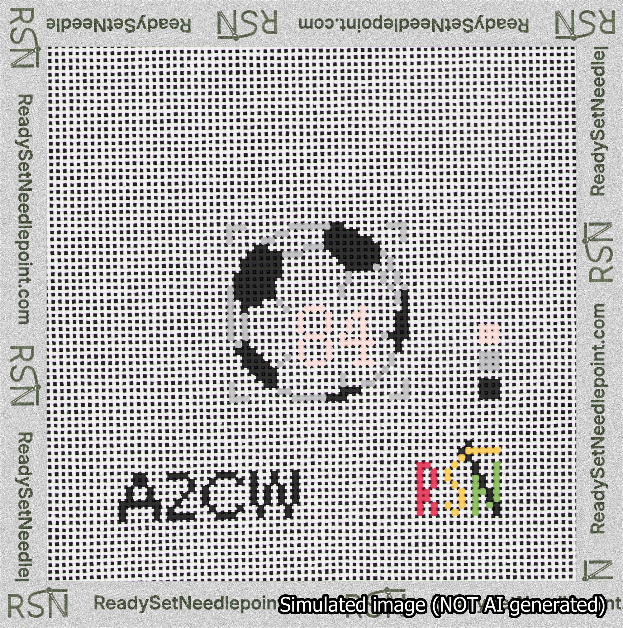 Soccer Ball Bag Charm Pink 50-99 Needlepoint Canvas Design