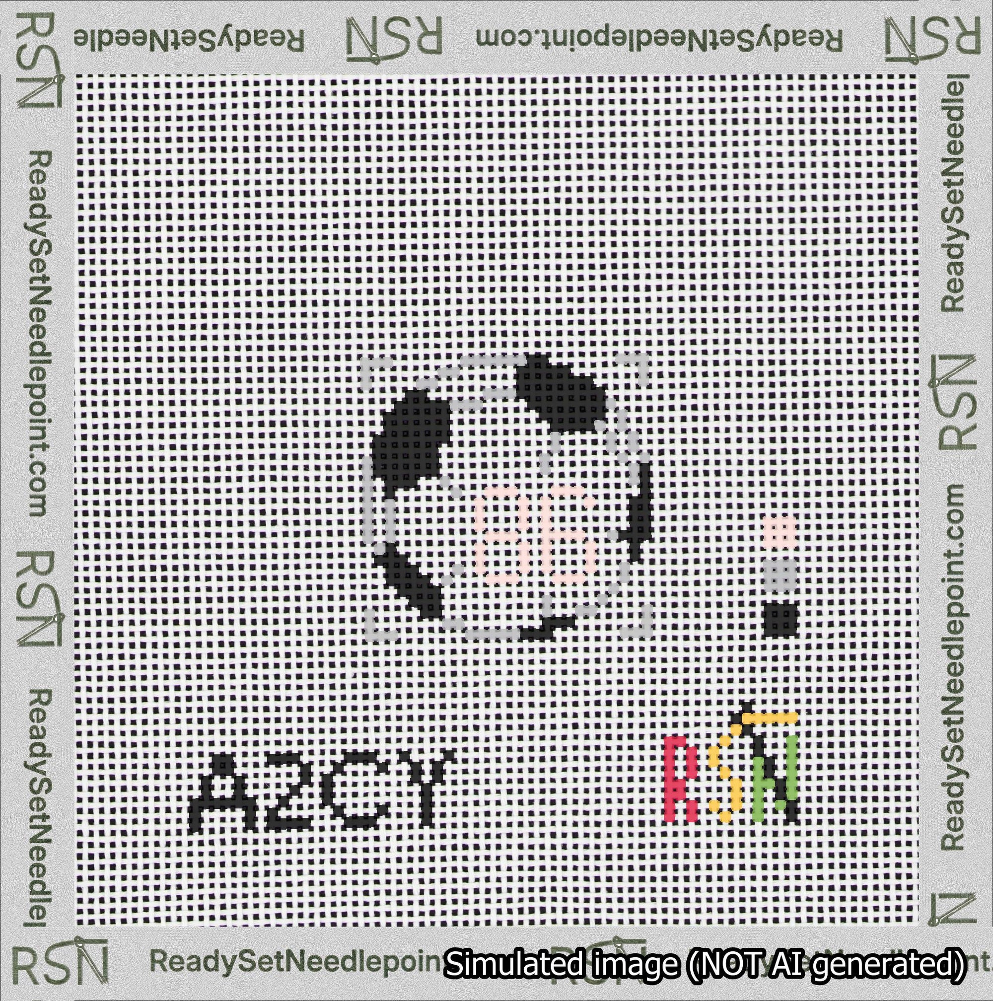 Soccer Ball Bag Charm Pink 50-99 Needlepoint Canvas Design