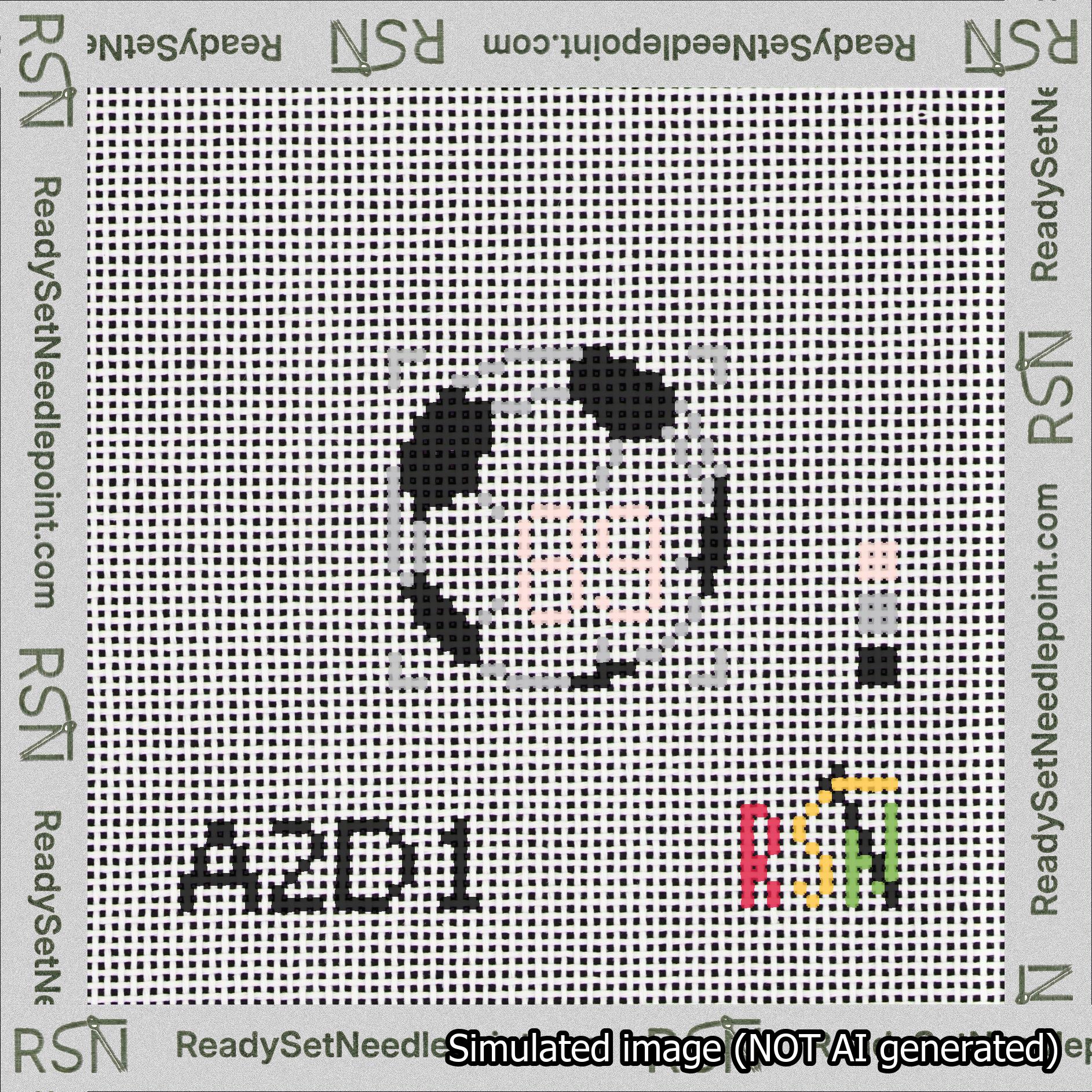 Soccer Ball Bag Charm Pink 50-99 Needlepoint Canvas Design