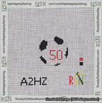 Soccer Ball Bag Charm Red 50-99 Needlepoint Canvas Design