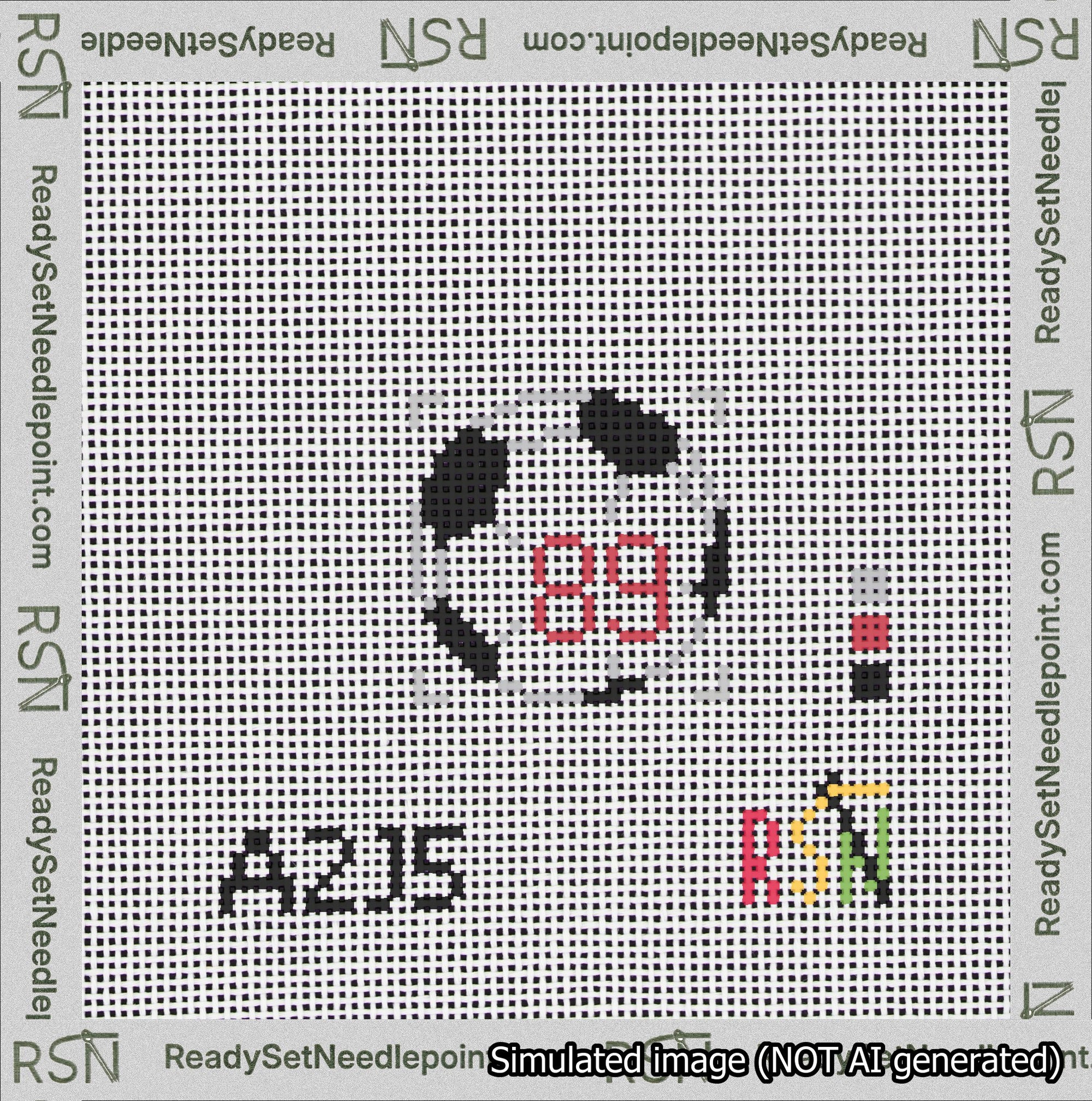 Soccer Ball Bag Charm Red 50-99 Needlepoint Canvas Design