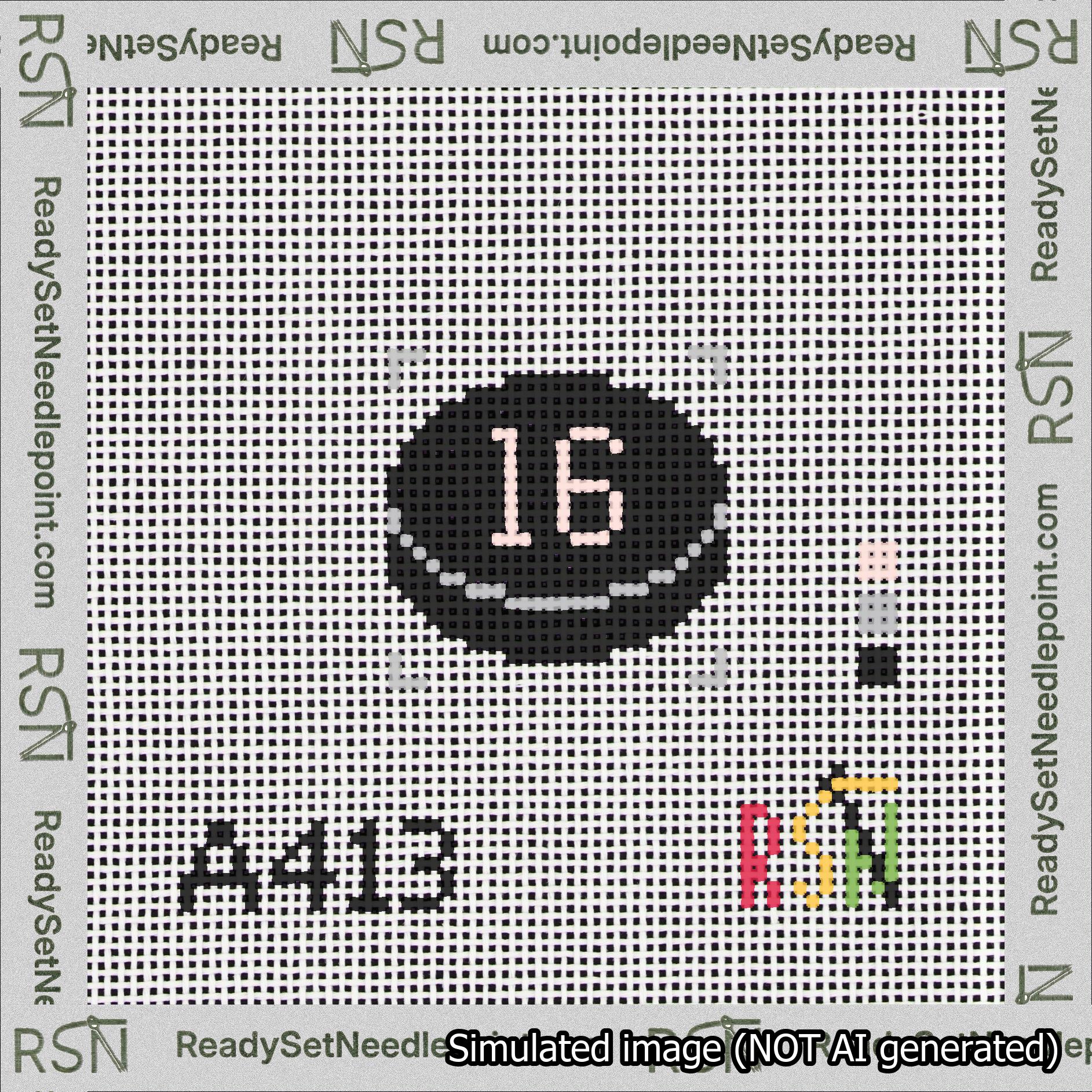 Hockey Puck Bag Charm Pink 0-49 Needlepoint Canvas Design