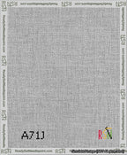 A taped needlepoint canvas with the design: Banner 13 mesh count Rounded Blank White.