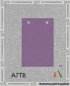 A taped needlepoint canvas with the design: Banner 13 mesh count Squared Blank Purple.