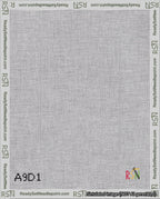 A taped needlepoint canvas with the design: Banner 18 mesh count Forked Blank White.