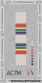 Blanket Stripe Rainbow Cuff Needlepoint Canvas Design