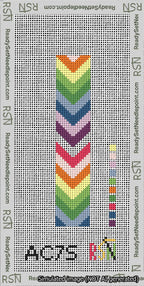 Rainbow Chevrons Cuff Needlepoint Canvas Design