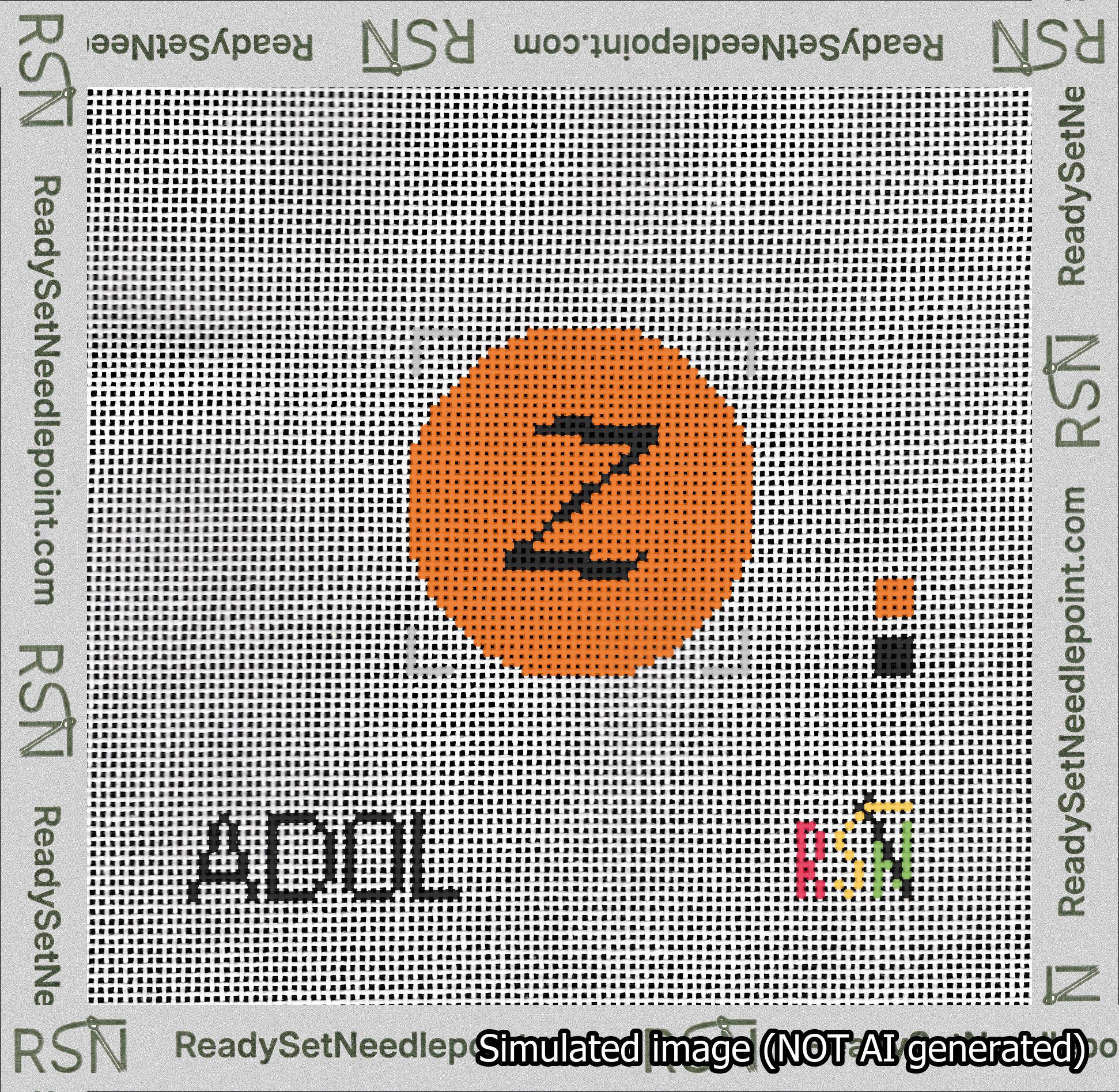 Circle Initial Z Needlepoint Canvas Design