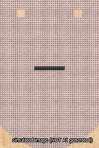 A simulated image of the stitched needlepoint design: Banner 13m Curved Dash Black on Pink. Not A.I. generated.