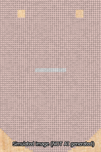 A simulated image of the stitched needlepoint design: Banner 13m Curved Dash White on Pink. Not A.I. generated.