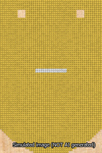 A simulated image of the stitched needlepoint design: Banner 13m Curved Dash White on Yellow. Not A.I. generated.
