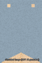 A simulated image of the stitched needlepoint design: Banner 13m Forked Blank Light Blue. Not A.I. generated.