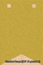 A simulated image of the stitched needlepoint design: Banner 13m Forked Blank Yellow. Not A.I. generated.