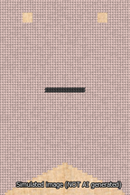 A simulated image of the stitched needlepoint design: Banner 13m Forked Dash Black on Pink. Not A.I. generated.