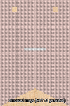 A simulated image of the stitched needlepoint design: Banner 13m Forked Dash White on Pink. Not A.I. generated.
