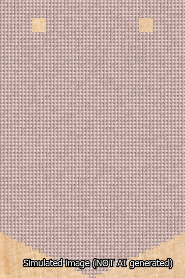 A simulated image of the stitched needlepoint design: Banner 13m Pointed Blank Pink. Not A.I. generated.