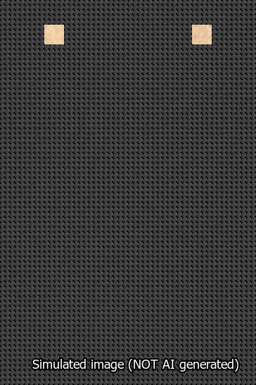 A simulated image of the stitched needlepoint design: Banner 13m Squared Blank Black. Not A.I. generated.