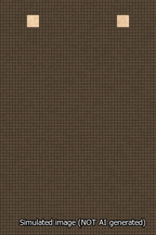 A simulated image of the stitched needlepoint design: Banner 13m Squared Blank Brown. Not A.I. generated.