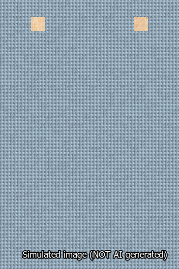 A simulated image of the stitched needlepoint design: Banner 13m Squared Blank Light Blue. Not A.I. generated.